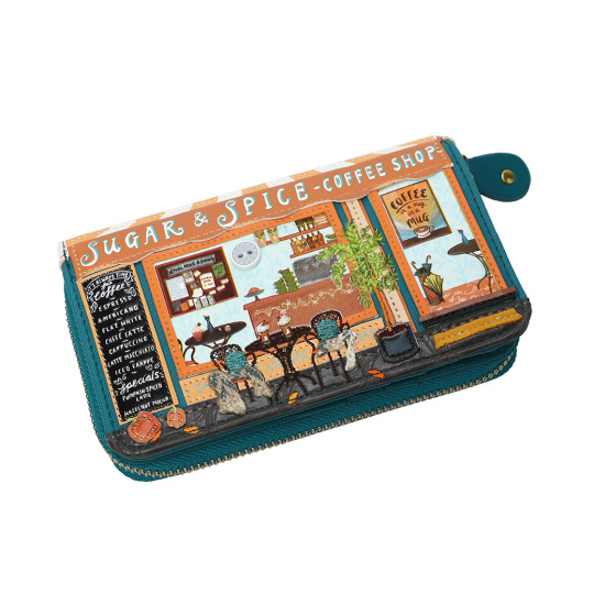 Portafoglio da Donna con Zip Sugar and Spice Coffee Shop - immagine 4
