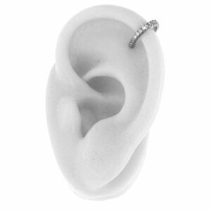 Orecchini ear cuff con una fila di zirconi 2 PEZZI