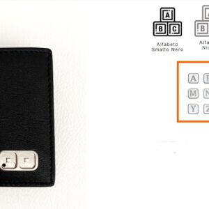 Bagnara Portafoglio personalizzato con iniziali da uomo con porta-documenti