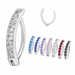 Piercing  per Ombelico con Cristalli  acciaio chirurgico