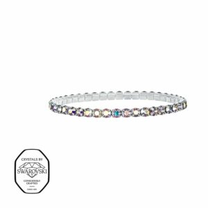 Swarovski Bracciale elastico Aura cristallo boreale Swarovski Fascia elastica 4 mm x 18 cm